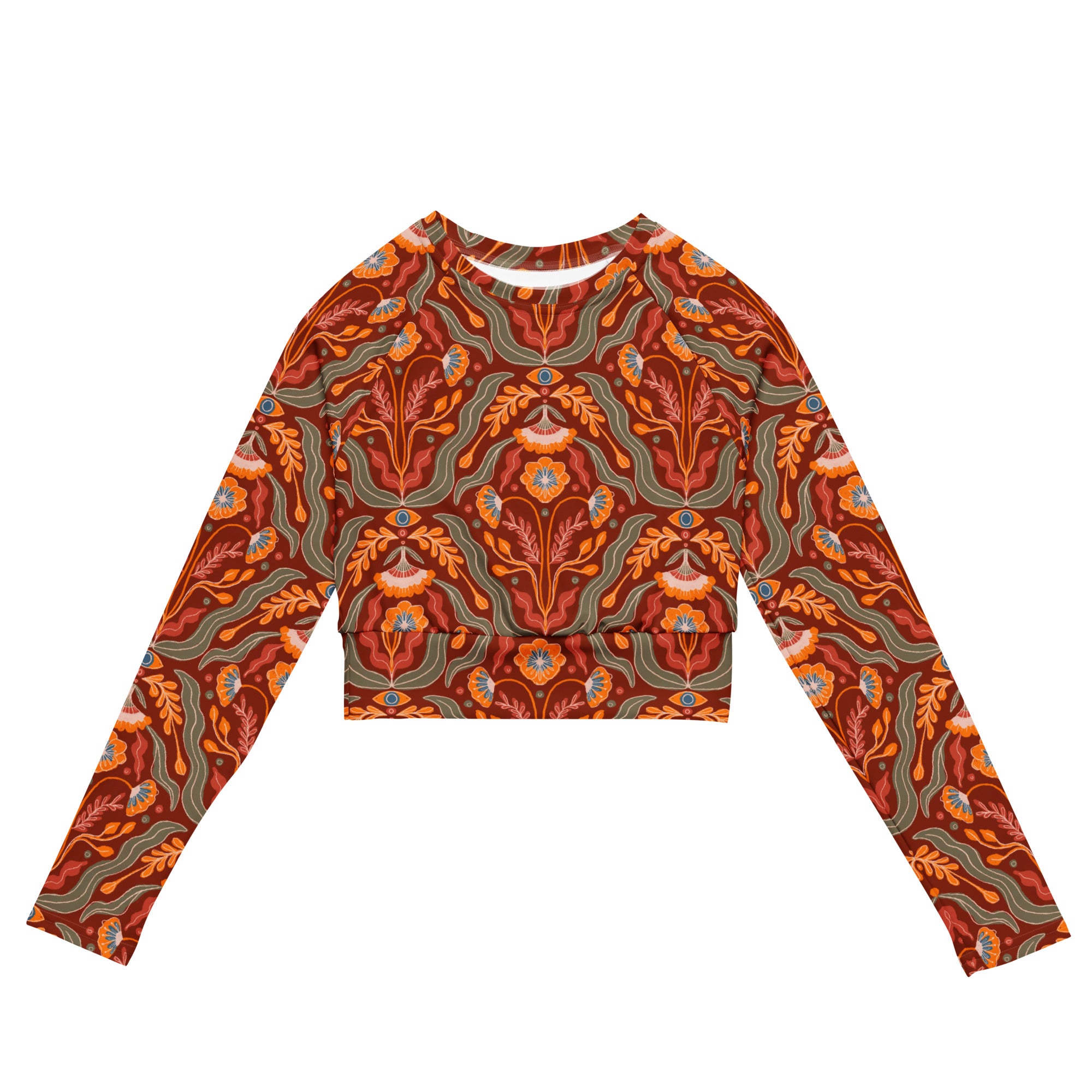 Recycled long-sleeve crop top – Juliana Yasmine