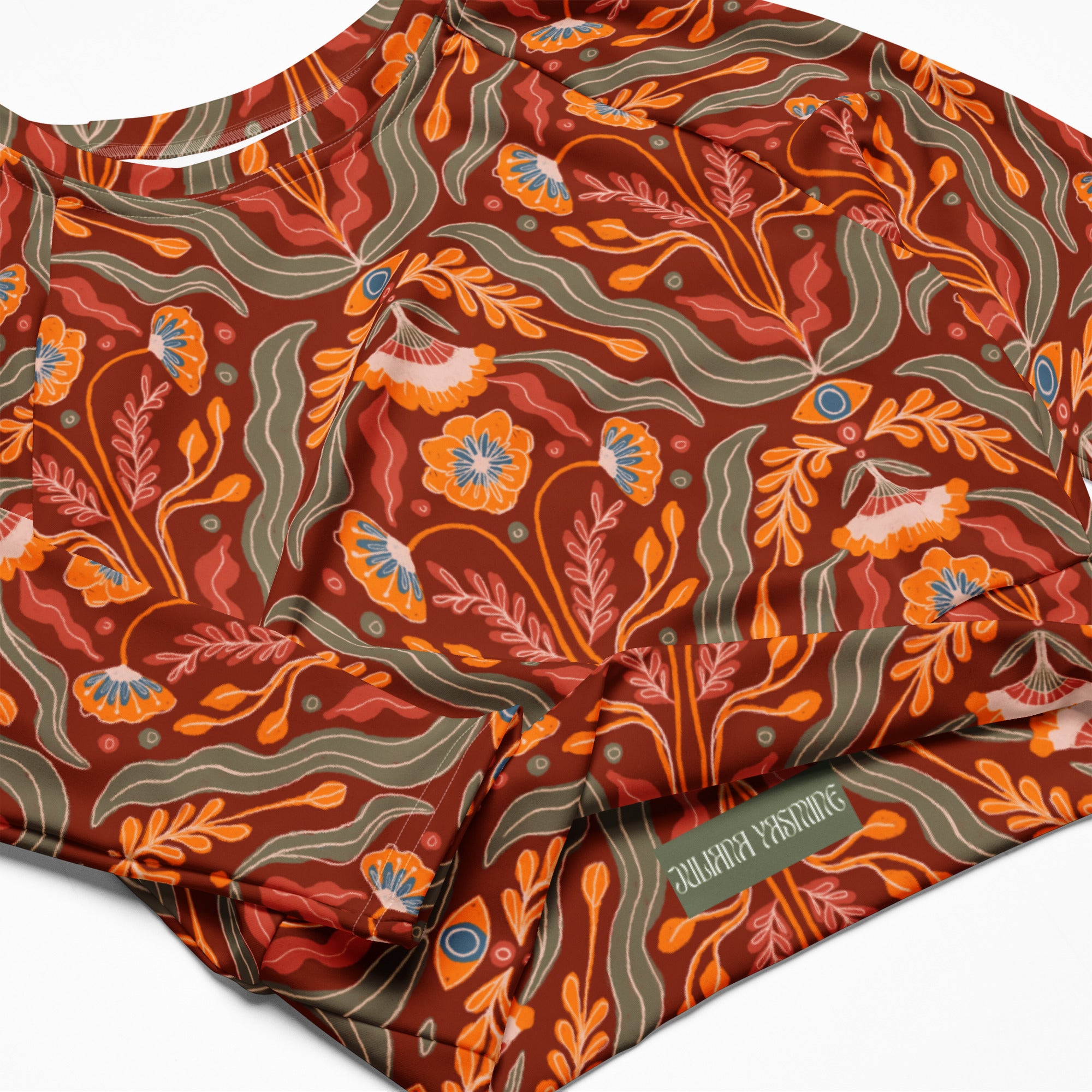 Recycled long-sleeve crop top – Juliana Yasmine