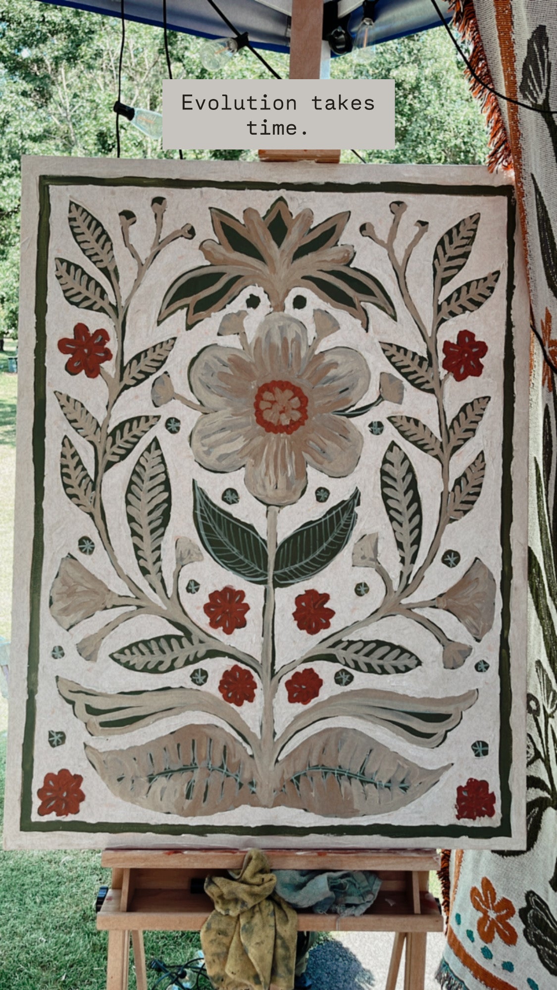 Encapsulated Flower Painting