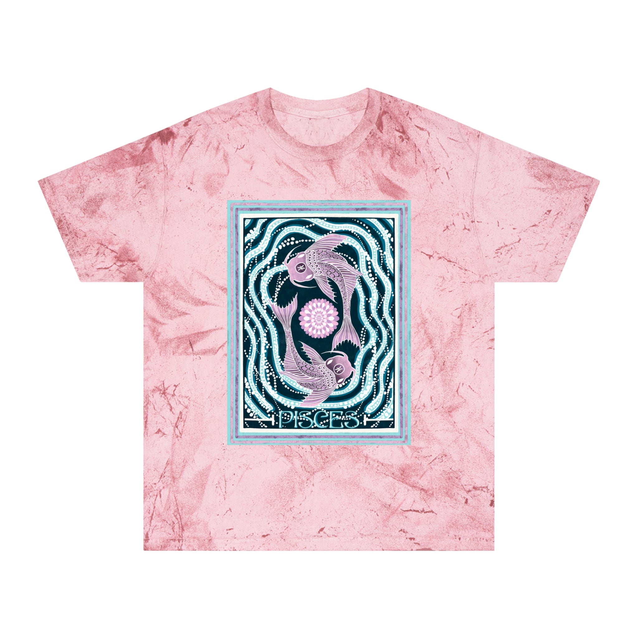 Pisces Color Blast Unisex T-Shirt - Artistic Zodiac Apparel