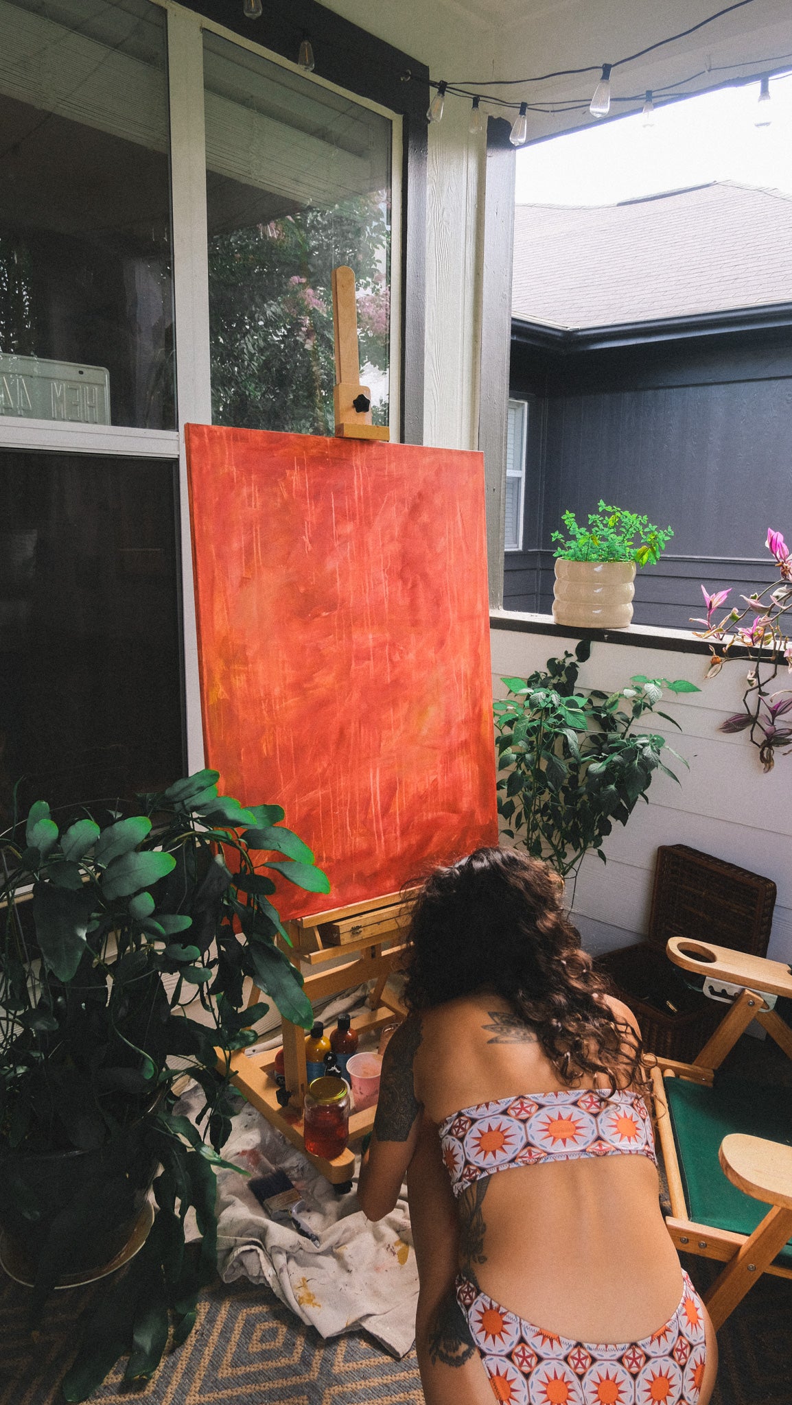 Encapsulated Flower Painting