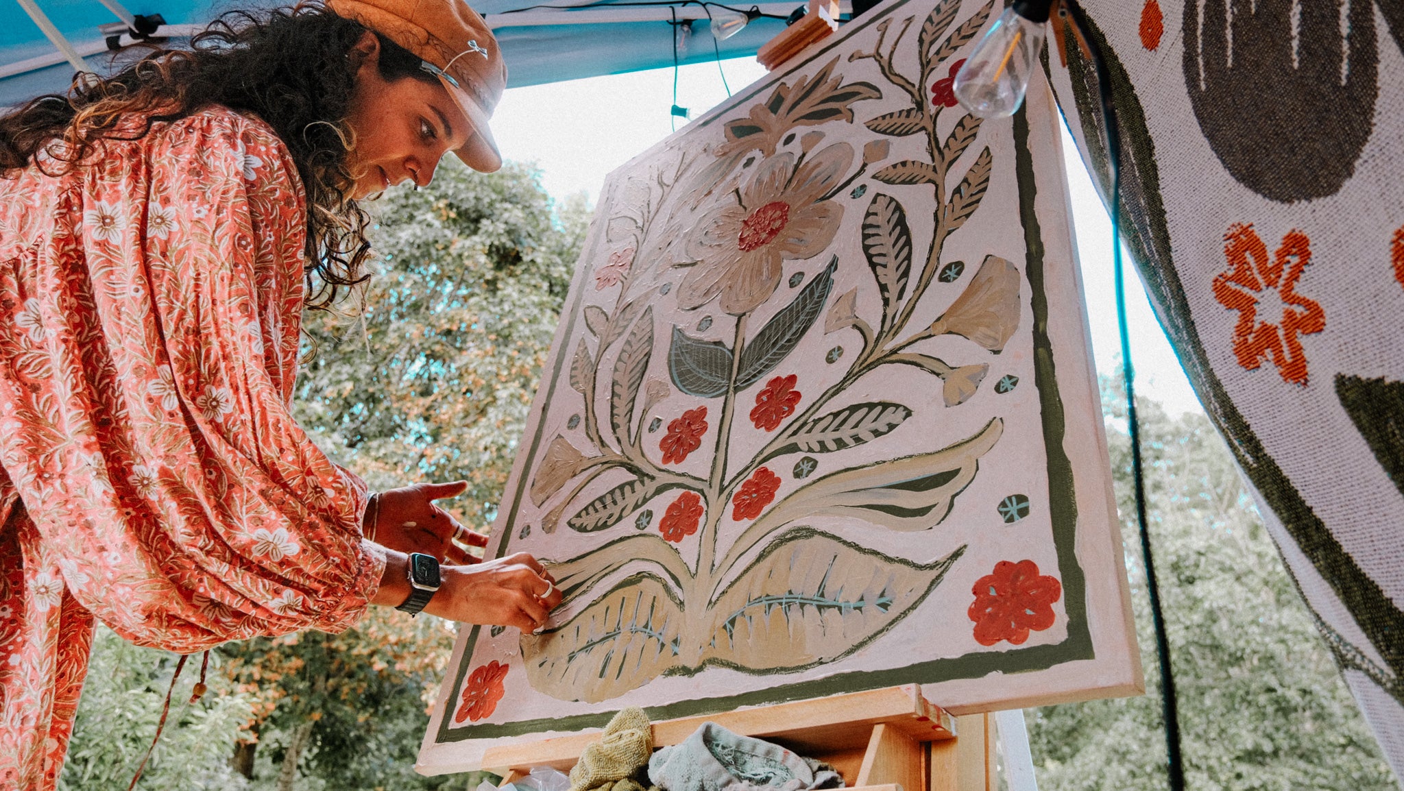 Encapsulated Flower Painting